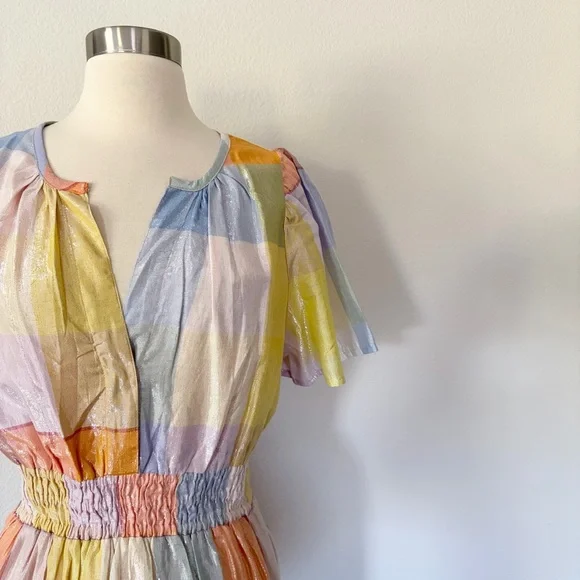 Anthropologie NWT The Somerset Mini Dress Metallic Edition Large L - Picture 3 of 6